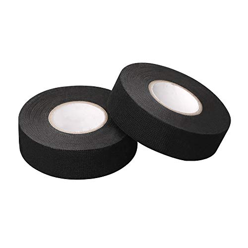 25 mm x 15 m Ruban de câblage adhésif en tissu pour voiture, véhicule, camion, haute température, résistant à la chaleur, imperméable, noir, 2 pièces Cover