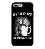 Custodia per iPhone 7 Plus/8 Plus It's Fine I'm Fine Everything Is Fine Caffè Pollo Umorismo