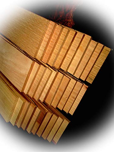 New 8 Pieces KILN Dried Sanded Thin Beech Lumber Wood 12" X 3" X 1/2" Craft Wood Kit Set Supplies MON-0544TO