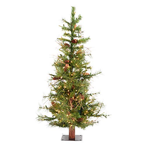Vickerman 4' Ashland Artificial Christmas Tree, Clear Dura-Lit Incandescent Lights - Faux Christmas Tree - Seasonal Indoor Home Decor #TOP4