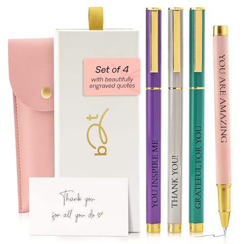 Appreciation Quotes Pen Set - Stocking Stuffer White Elephant Pens