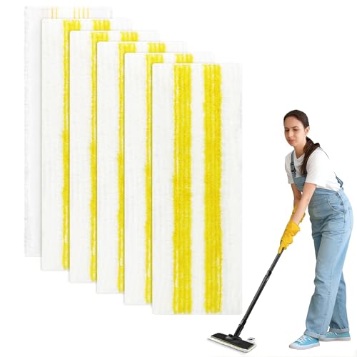 6 Piezas Paños Recambio para Kärcher EasyFix Boquilla Limpiadora de Vapor Kit, Microfibra Paños para Kärcher EasyFix SC 1, SC 2, SC 3, SC 4, SC 5 Boquilla, para Todo Tipo de Suelos