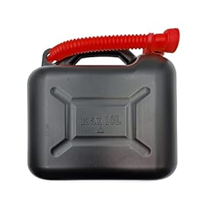 schone 10L Plastic Jerry Can with Spout – Black Colour – Efficient Fuel Transportation – Emergency Backup for Vehicles