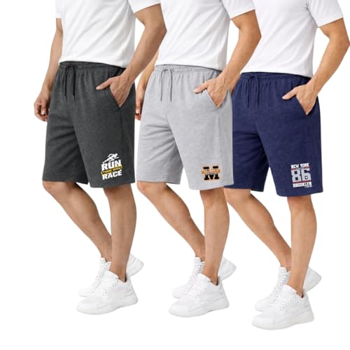 Image of KART BLACK Plus Sizes Men's Cotton Knee Length Shorts(M,L,XL,XXL,XXXL,4XL,5XL Shorts)| Casual and Night Wear Mens Shorts Pack of 3