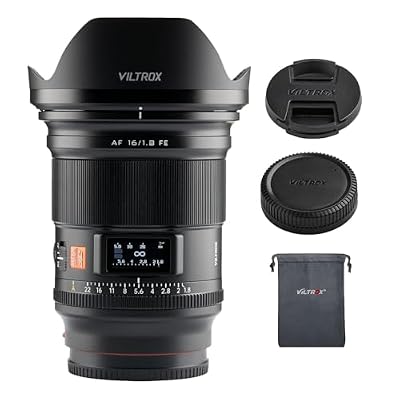 VILTROX AF 16mm F1.8 f/1.8 FE Full Frame Autofocus Wide Angle Cameras Lens Built-in LCD Screen for Sony E-Mount A7IV ZV-E1 A7CII A7RV FX3 A7SIII A7CR A7III A7C A1 A7RIV A9 A9II A7RIII ZV-E10
