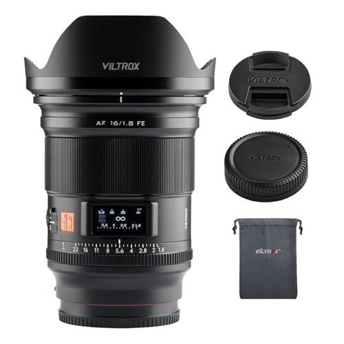 Image of VILTROX AF 16mm F1.8 f/1.8 FE Full Frame Autofocus Wide Angle Cameras Lens Built-in LCD Screen for Sony E-Mount A7IV ZV-E1 A7CII A7RV FX3 A7SIII A7CR A7III A7C A1 A7RIV A9 A9II A7RIII ZV-E10