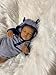 Anano 19 Inch Realistic Silicone Reborn Baby Dolls Black Boy Toddler Mixed Race African American Boy Reborn Doll Gift Biracial Baby Doll with Soft Hair for Kids 3+