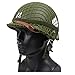 WXKHV WWII US Army M1 Military Helmet Replica for WW2 Gear Uniform - Includes Net Cover, Chin Strap, Cat Eye Belt, and DIY Painting