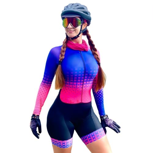Vêtements de cyclisme combinaison une pièce manches longues femme costume de profession