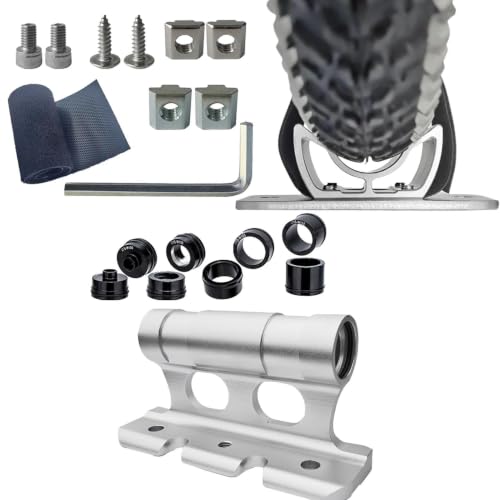 Portaequipajes de aluminio para bicicleta montaña con kit de herrajes estables y robustos