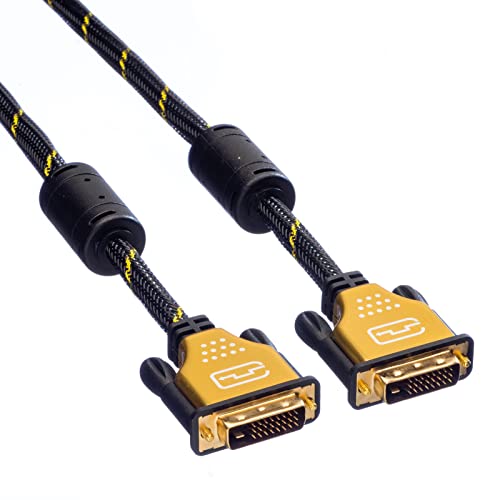 Câble DVI ROLINE GOLD dual link 1,0 m pour bureau et espace de travail