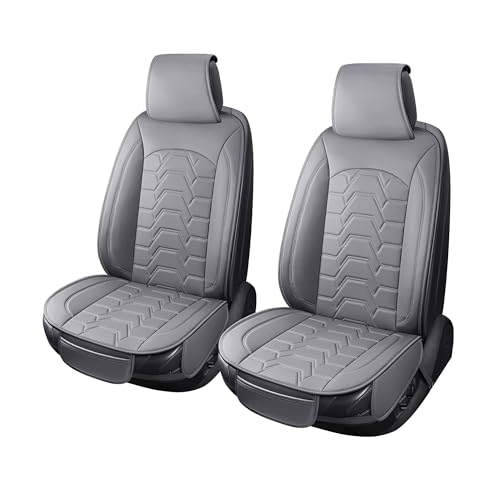 Housses de siège de voiture en cuir respirant gris universelles auto SUV camion