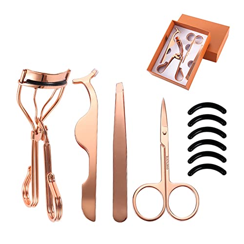 Flyitem 4Pcs Professional Grafting Eyelash Tools Set Eyebrows Auxiliary Folding False Eyelashes Curler Stainless Steel Tweezer Clip Cosmetic Makeup Tool #TOP26