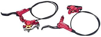 Zoom- HB-875 Front and Rear Hydraulic Disc Brake Set 750mm & 1400mm for Mountain Bike Mountain Bike MTB BMX (Red)