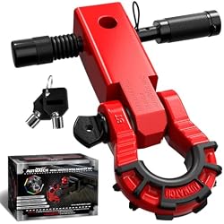 AUTMATCH Mega Shackle Hitch Receiver - Fits 2" Receivers 68,000LB Recovery