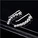 Reffeer Solid Sterling Silver 7 Crystals Cuff Earrings Crawler for Women CZ Climber Earrings Wraps (A-Silver1)