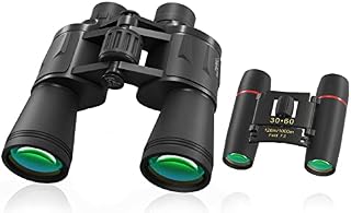 High Power Binoculars, 10x Binocular for Adults with BAK4 Prism, FMC Lens, Waterproof, 30x60 Mini Pocket Small Binoculars for Kids Great for Bird Watching Travel Stargazing Hunting Concerts.