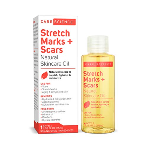 Care Science Stretch Marks + Scars Oil, 2.53 Ounce - For Scars, Stretch Marks, Foot Care, Hair, Aging & Dehydrated Skin