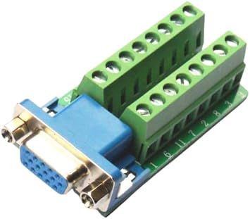 Luo Qiufa D-SUB DB15 Female 15-pin Jack Port to Terminal Breakout Board Connector, DR15 VGA