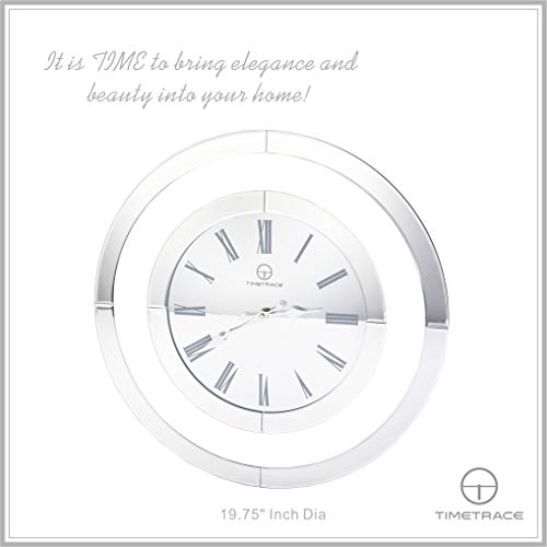 Timetrace Modern Mirrored Wall Clock, Round Clock, Wall Clock For Living Room Decor, Mirror Home Decor #TOP1