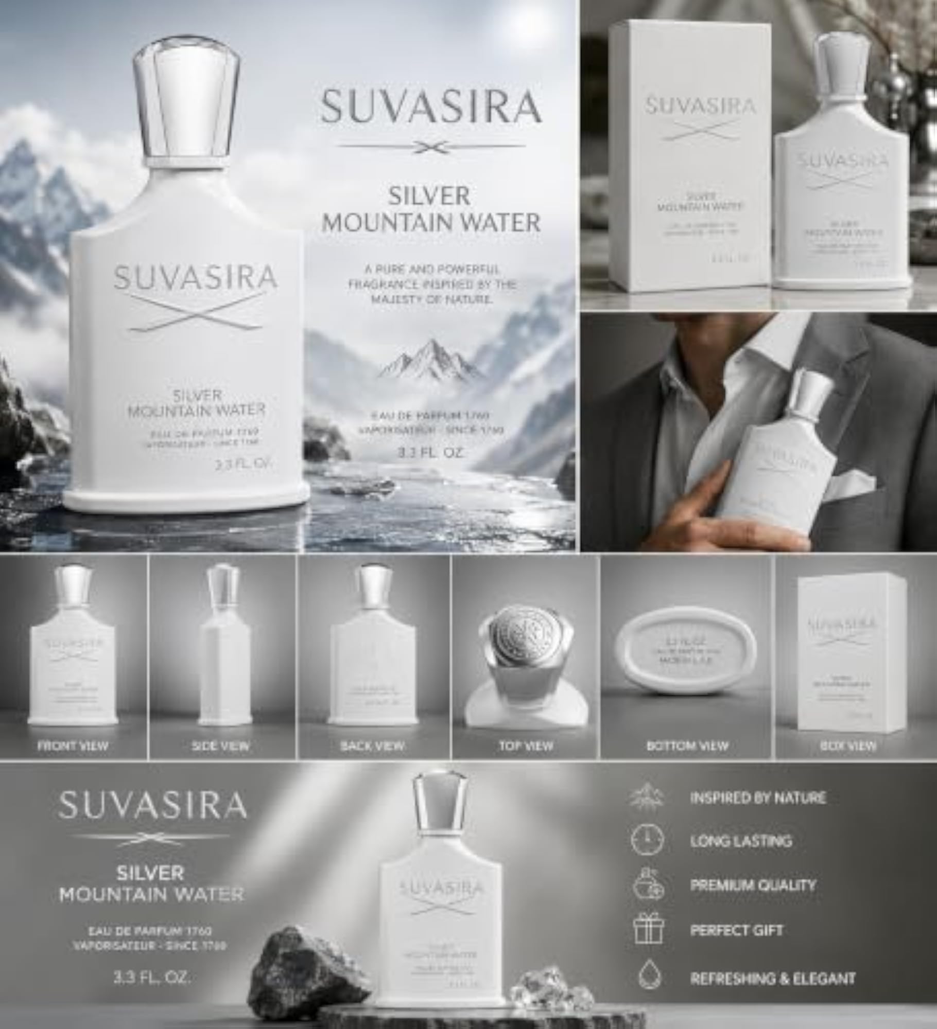 Silver Mountain Water Eau de Parfum 100ml, Unisex