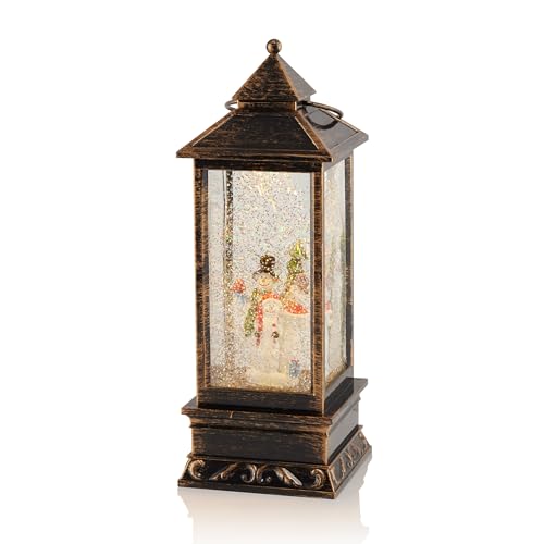 Linterna de 11 pulgadas Alpine ideal como detalle de decoración navideña en bronce 8