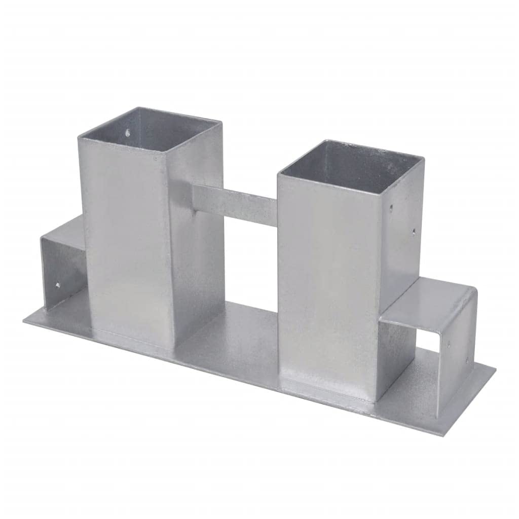 vidaXL 12x Soportes para Apilar Leña Acero Galvanizado Plateado Accesorios Chimeneas Hogar Casa Almacenaje Organización Horno Decoración Estable