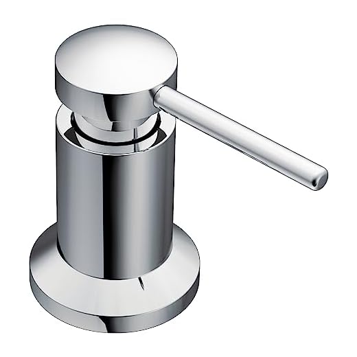 Moen 3942 Deck Mounted Kitchen Soap Dispenser with Above the Sink Refillable Bottle, Chrome