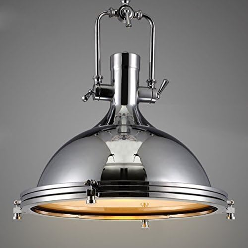 Maxmer Industrial Vintage Pendant Light Metal Chandelier Silver Pendant Lamp Ceiling Light Shade E27 for Living Room Restaurant Bar Cafe