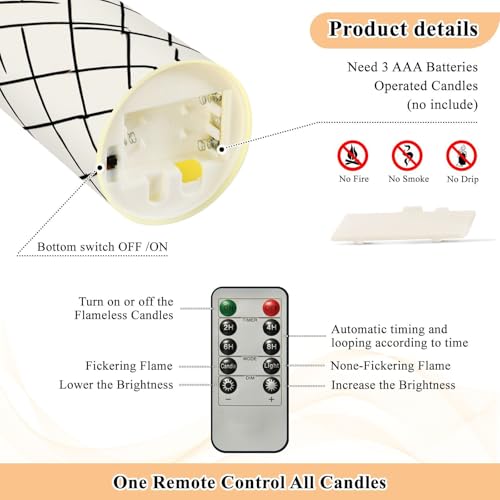 Bougies LED cire vacillante pour une décoration de table sans risque - 5