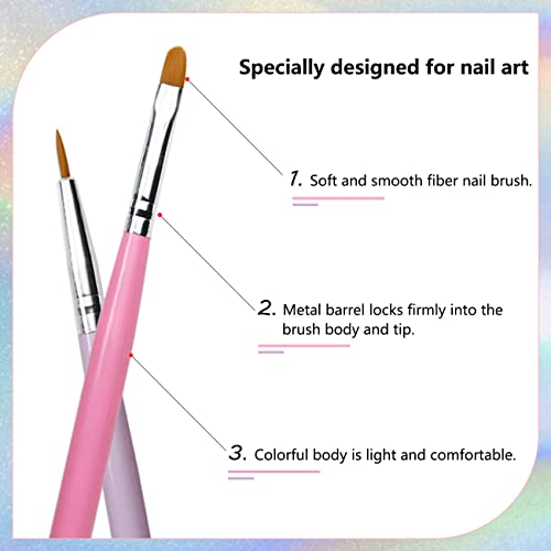 12Pcs Nail Brush Set Colorful Nail Art Brushes For Nails Gel Polish Design, Acrylic Gel Nail Extension Brush Detail Liner Designs Brush Pen Tools #TOP2