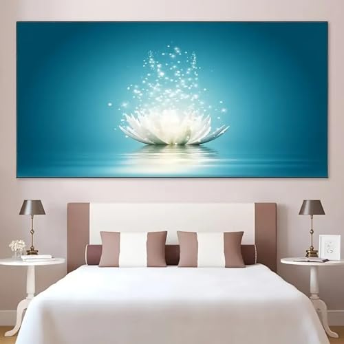 Peinture à l'huile murale fleurs modernes pour grand salon