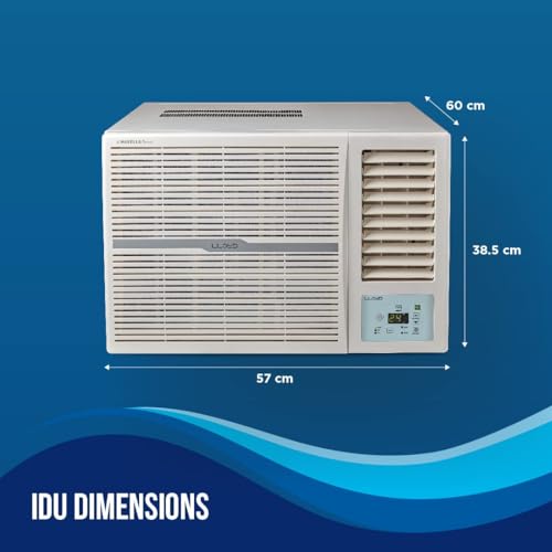 Image of Lloyd 1.0 Ton 2 Star Fixed Speed Window AC, White with Silver Deco Strip, Copper, GLW12D2FESSW