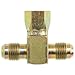 Brennan Industries 6600-32-32-32-SS Stainless Steel Tee Tube Fitting, 2-1/2"-12 SAE x 2-1/2"-12 SAE x 2 1/2"-12 SAE Thread, 2" Male JIC x 2" Male JIC x 2" Female JIC Swivel