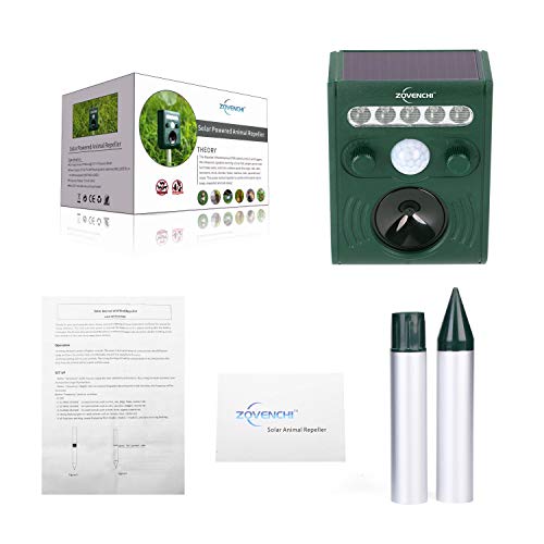 ZOVENCHI 1 Animals, Outdoor Solar Energy with LED Flash, with Motion sen, RC-511