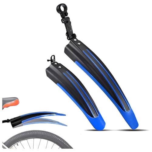 [Angolo regolabile]: Il parafango posteriore per bicicletta è dotato di altezza e angolazione regolabili, che consentono di personalizzare facilmente la distanza tra il parafango e il pneumatico. Su strade fangose ​​o bagnate, la regolazione dell'angolazione aiuta a ridurre gli spazi vuoti e migliora la protezione dagli schizzi. Adatto per il ciclismo a lunga distanza, gli spostamenti quotidiani e la guida in città, offre una copertura completa.