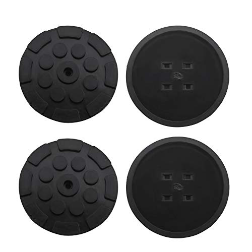 Image of 4Pcs Rubber Arm Pads 11mm Hole Dia Universal Black Jack Lift Rubber Round Pads 120x17mm for Auto Car Truck Hoist Jacking Lift Accessories