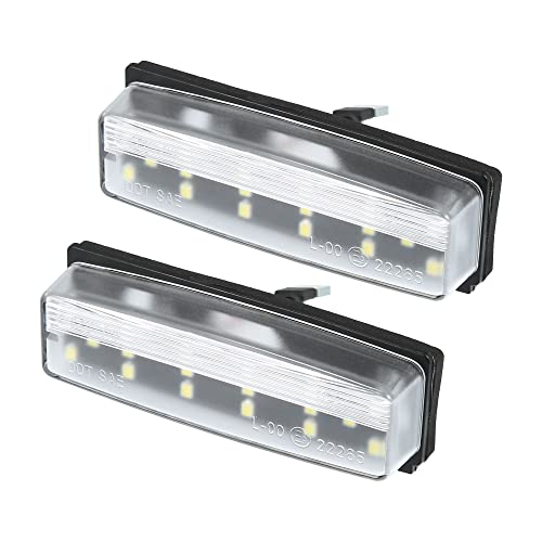 X AUTOHAUX 1 Pair LED License Plate Light Car Number Lamp Error Free Replacement White Light for Mazda MX-5 Miata 2006-2015