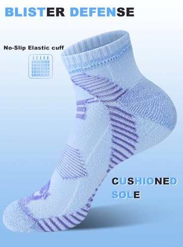 Image of Trusiel Women Ankle Compression Athletic Running Socks No Show Low Cut 5 Pairs