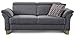 Produktbild Cavadore 3-Sitzer Sofa Ammerland / Couch mit Federkern im Landhausstil / Inkl. verstellbaren Kopfstützen / 186 x 84 x 93 / Strukturstoff grau