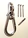 WOSS Stainless Steel Eye Pad Anchor Mount with Carabiner - 600 pound working weight (Oblong)