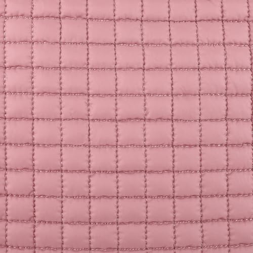 Image of Mini Quilted Puffer Backpack for Women,Lightweight Puffy Bookbag,Small Casual Daypack for Ladies,Pink