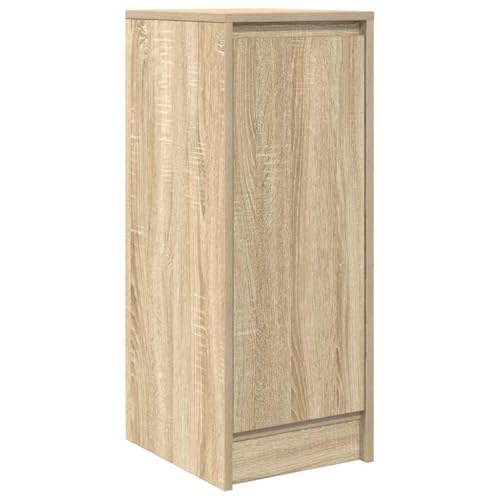 vidaXL Sonoma Oak Sideboard - Engineered Wood Storage Cabinet, Modern Buffet or Kitchen Cupboard with Flexible Door Installation - 29.5x34x76 cm