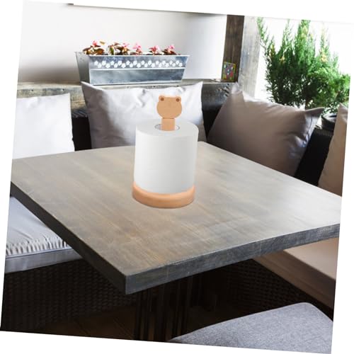Soporte de madera vertical OUNONA, organizador de diseño resistente y base estable 7
