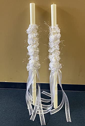 Greek Wedding Candles Set of Two