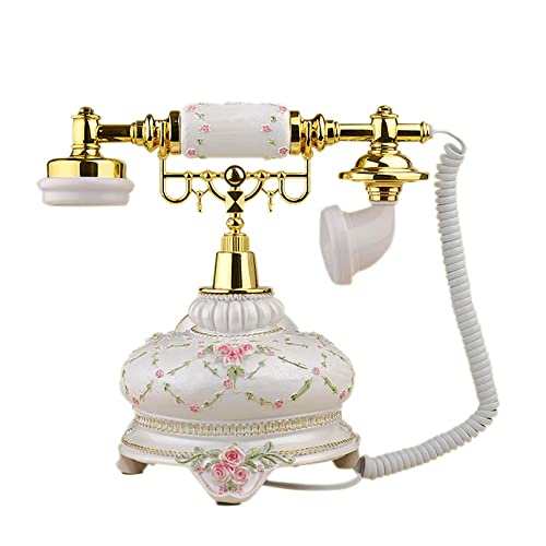 Téléphone fixe à la mode vintage finitions fleurs rétro chic - 6