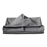 Saco de dormir con capucha portátil, manta cómoda para acampar y relajarse, capullo de sueño para adultos y niños, gris (adulto, B)