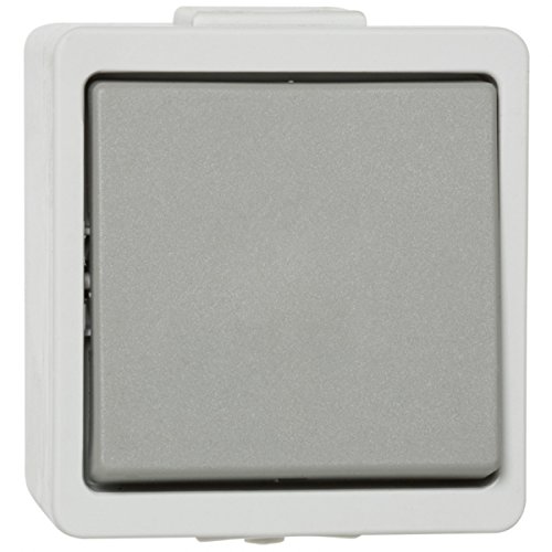 Globe Warehouse Vedder AP/FR Kreuz-Schalter, IP44, grau