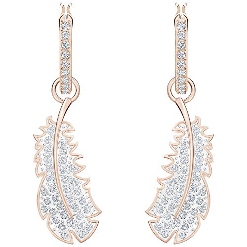 Swarovski Crystal Naughty White Drop Earrings, Rose Gold-Tone