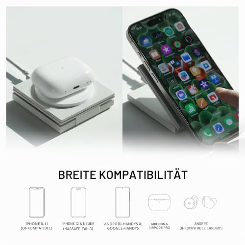 Native Union Rise Mag. kabelloses Ladegerät – Qi2 Zertifiziert & MagSafe kompatibel… – Ansicht 4